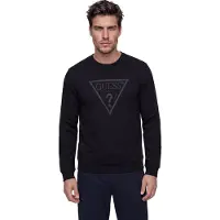 GUESS for man. M6YQ37K4103 Sweatshirt with black embroidered logo (S), Casual, Cotton