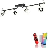 JUST LIGHT . LED-taklampe LOLAsmart Bileda, 4 lyskilder, svart