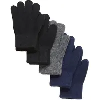 CeLaVi Hansker - Ull/Nylon - 5-pack - Svart/Blå - - 7-12 år (122-152) - Handsker