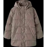 Name It Kids Polstret Jakke - NkfMedow03 - Brown Linser - - 10 år (140) - Dunjakke