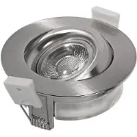 Heitronic DL6809 LED-downlight, rund, nikkel