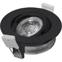 Heitronic DL6809 LED-downlight, rund, svart