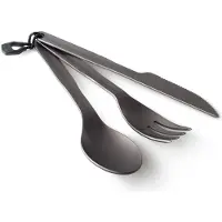 GSI Outdoors Halulite 3 Pc. Ring Cutlery, Redskapssett, Antrasitt, 40 mm, 20 mm, 183 mm, 45 g