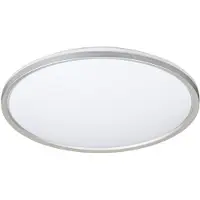 LINDBY LED-taklampe Edmund, sølv, Ø 39 cm, CCT, IP44