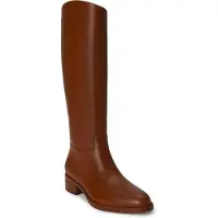 Ralph Lauren for woman. 802P12995002 Kyle brown calfskin tall boots (37), Leather, 1 to 3 cm, Zip, Casual