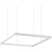 Ideal Lux LED-hengelampe Oracle Slim 50 x 50 cm hvit 3.000 K