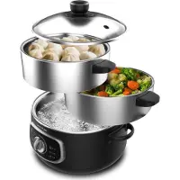 Cecotec Vapovita SteelPot dampkoker, svart