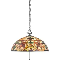 QUOIZEL Pendellampe Kami, fargerik/bronse, 51 cm