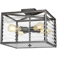 ELSTEAD Taklampe Louvre i industriell stil, 4 lyskilder