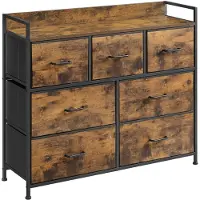 Songmics Sofabord med løftbar topp / åpen og skjult oppbevaring / 60x100cm / rustikk brun / svart
