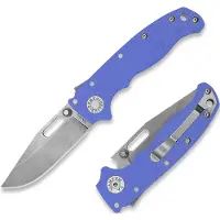 Demko Knives AD20.5 20CV Clip Point foldekniv, G10, blå