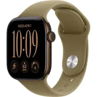 Apple Watch Series 12 GPS + Cellular 42mm Dark Bronze Aluminium Case with Olive Sport Band - S/M