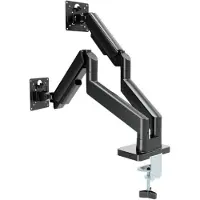 Gembird - Monteringssett (2 leddarmer, skrivebordsklemmemontering, 2 VESA-plater) - adjustable, gas spring arms - for 2 LCD/plasma-paneler - aluminium, stål - svart - skjermstørrelse: 17-32 - skriveb