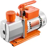 Vevor vakuumpumpe, 7 CFM 198 L/min, HVAC totrinns roterende lamell AC vakuumpumpe, for R134a R22 R410a R1234YF R32, 4-polet motor, for vedlikehold av klimaanlegg i biler, harpiksavgassing, olje inklud