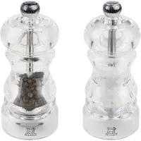Peugeot Nancy Set of Manual Salt and Pepper Mills Acrylic 12 cm