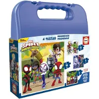 Educa Puslespill - 4 forskjellige - Spidey And Hans fantastiske - - OneSize - Puslespill