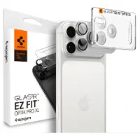 Spigen Optik Pro XL GLAS.TR EZ FIT herdet glass til iPhone 18 Pro – sølv