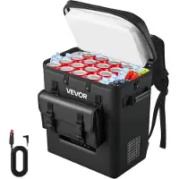 Vevor 12 volts kjøleskap, 13,7 QT/13L bilkjøleskap, bærbar elektrisk frysekompressor, 12V/24V DC, 21℉ til 50℉/ -6℃ til 10℃, for lastebil, varebil, bobil, SUV, båt, reise, camping, bilturer