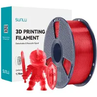 SUNLU PLA+ Filament (gjennomsiktig rød)