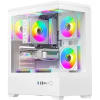 Darkflash C365 Computer Case + 5 Fans - Kabinett - Hvit