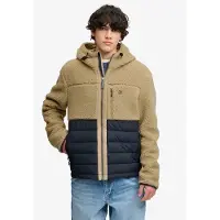 Superdry Hood Outdoor Borg Quilt Hybrid Jakke