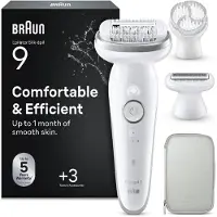 Braun Silk·épil 9 9-061 epilator 40 pinsetter Wet & Dry, hvit