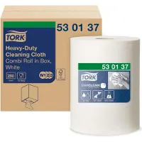 Tork Tørkeklut W1/W2/W3, kraftig, hvit, med 280 ark