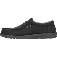 HEY DUDE for man. HD41894 Black Wally Classic Shoes (42), Flat, Laces, Casual