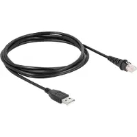 DeLOCK - Strekkodeskannerkabel - RJ-50 (hann) til USB (hann) - USB 2.0 - 1.5 m - svart