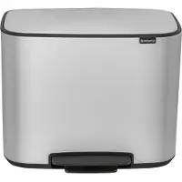 Brabantia Pedalspand Bo, 3 x 11 ltr. hvid