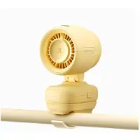 JISULIFE Stroller Fan 4 5000mAh Mini Fan for Stroller with Metal Clip - Yellow