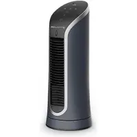 Rowenta Eole Compact VU6220F0, Husholdningstårnvifte, Svart, Bord, 55 dB, 8 timer, LED