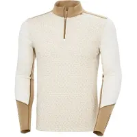 Helly Hansen for man. 49363 Lifa Merino Midweight half-zip thermal shirt, off-white (M), Wool, Outdoor, Long sleeve