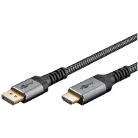 Goobay 78965, 2 m, DisplayPort, DisplayPort, Hankjønn, Hankjønn, 7680 x 4320 piksler
