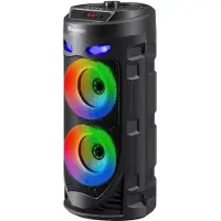 Defender Głośnik CRASHBOOM Bluetooth 16W MP3/FM/SD/USB/AUX/TWS/LED/MIC/LCD KARAOKE czarny + mikrofon + pilot