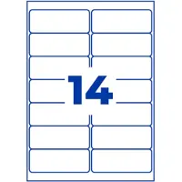 Avery - Hvit - 99.1 x 38.1 mm 1400 etikett(er) (100 ark x 14) adresselapper