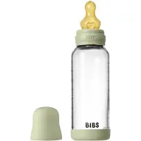 BIBS Babyflaske - 240 ml - Glass/Naturgummi - Sage - - OneSize - Babyflaske