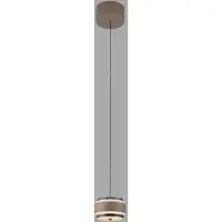 Pure LED-hengelampe Falling Rings, bronse, Ø 13 cm, CCT