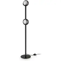 Ideal Lux LED-gulvlampe Bloom, høyde 170 cm, svart, 2 lyskilder