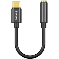 Baseus USB-C / 3.5mm Audio-adapter Kabel CAHUB-EZ0G - Svart