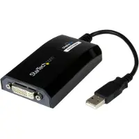 StarTech.com StarTech USB to DVI Adapter - 1920x1200 - External Video & Graphics Card - Dual Monitor Display Adapter Cable - Supports Mac & Windows (USB2DVIPRO2) - USB / DVI-adapter - USB (hann) til DVI-I (hunn)