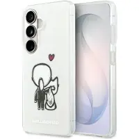 Karl Lagerfeld Samsung Galaxy S26 IML Karl&Choupette Magnetisk-deksel med logo på baksiden - Gjennomsiktig