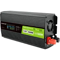 Green Cell INVGC12P500LCD inverter 12 V til 230 V 500 W/1000 W ren sinus