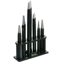 Hazet 750/6-1, Meiselsett, Flat meisel, Metall, 1,06 kg, Tyskland