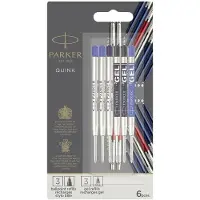 Parker Jotter London Ballpoint and Gel Pen Refill Discovery Pack: 3 Quinkflow Refills for Ballpoint Pens &