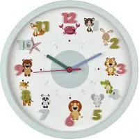 TFA-Dostmann 60.3051, Vegg, Quartz clock, Sirkel, Blå, Grønn, Rosa, Plast, Barn
