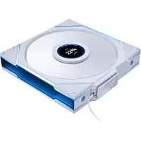 Lian Li UNI FAN TL-LCD Wireless Reverse 140 White - Kabinettvifte - 140mm - Hvit med RGB-lys - 30 dBA