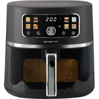 Emerio AF-133253.1, Varmluftsfrityr, 5,7 l, 60 °C, 200 °C, Single/enkelt, Svart