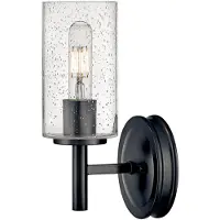 HINKLEY Vegglampe Collier, svart, stål, glass, E27