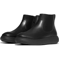 FitFlop for woman. E2Z-090 IQ-Comff suede zip-up ankle boots black (38), Flat, Casual